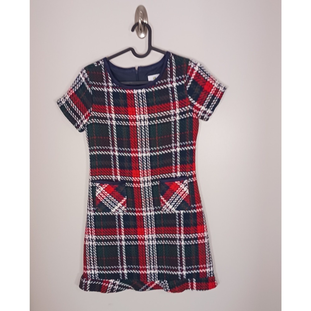 Florence Eiseman Plaid Tweed Dress Girls 12 Preppy School Holiday Lined